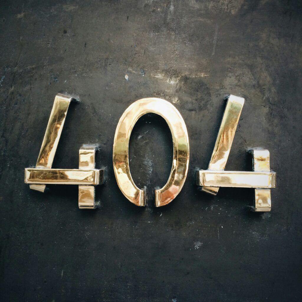 404 building number and also error message on internet